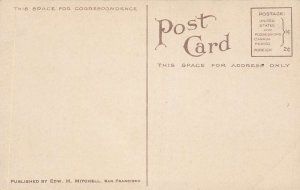 Postcard Alcatraz Island Night Searchlight Moon Ships San Francisco California