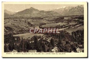 Old Postcard Mont Blanc and La Vallee De L Arve Views From Saleve