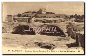 Postcard Old Carthage Ancient Roman Cisterns of Malga and primatial Basilica