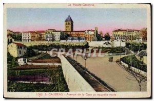 Old Postcard Haute Garonne St Gaudens Avenue from the station and new road