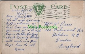 Genealogy Postcard - Cross - 132 Richmond Road, Dalston, London RF7194