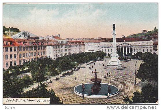 Praca De D. Pedro IV, Lisboa, Portugal, 1900-1910s