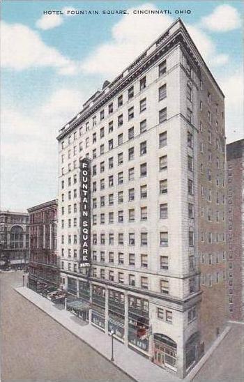 Ohio Cincinnati Hotel Fountain Square Albertype