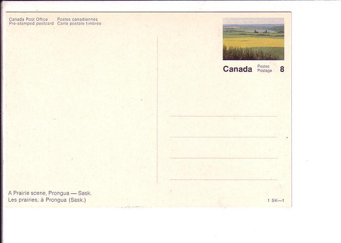 Prairie Scene, Prongua Saskatchewan Canada Post Matching 8 Cent Stamp Series