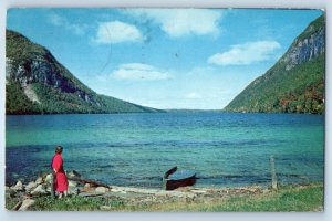 1966 Lake Willoughby Vermont Postcard Shining Waters Stretch Six Miles Woodland