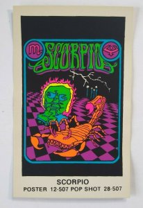 Psychedelic Mod Hippy Art Vintage SCORPIO Pop Shot Sticker Tom Gatz? Scorpion 