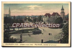 Old Postcard Mulhouse The entrance of the city