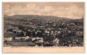 Early 1900s General View of Athol, MA from Swan's Hill Postcard