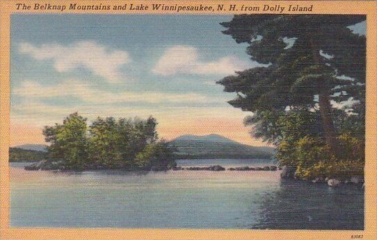 The Belknap Mountains And Lake Winnipsaukee From Dolly Island New Hampshire 1951