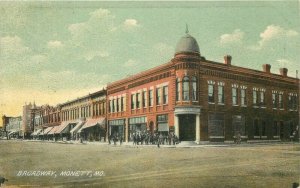 Broadway Monett Missouri Kingery # 189960 1913 Postcard 6096