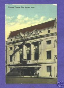 P785 Des Moines, IA postcard, Princess Theatre