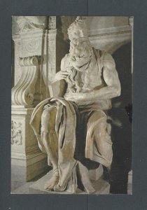 Post Card Moses Sculpture By Michaelangelo n Italy