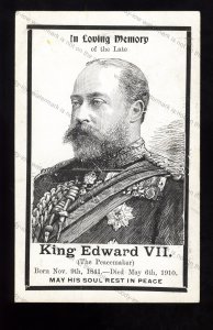 ROY456 - King Edward VII - 1841-1910 - In Memorium Postcard