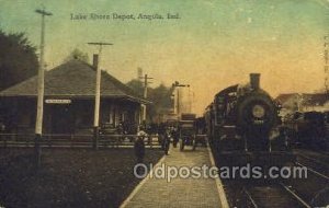 Lake Shore Depot, Angola, IN, Indiana, USA Train Railroad Station Depot 1911 ...