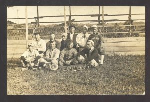 RPPC WILLIAMSBURG INDIANA 1910 GRAYS BASEBALL TEAM REAL PHOTO POSTCARD