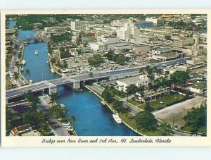 Pre-1980 THIRD AVENUE BRIDGE AERIAL VIEW Fort Lauderdale Florida FL hs8282