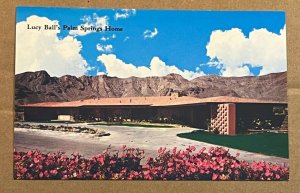 VINTAGE UNUSED POSTCARD - LUCY BALL'S HOME, PALM SPRINGS, CALIFORNIA