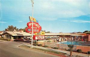 1950s Whittwer Motor Lodge pool roadside St George Utah Seaich postcard 10502