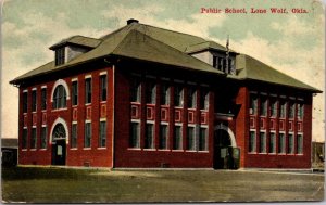 Postcard School in Lone Wolf, Oklahoma