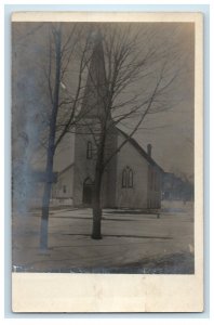 c1910's Methodist Church View Alden New York NY RPPC Photo Antique Postcard