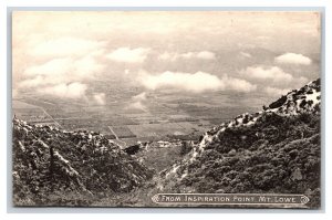 View From Inspiration Point Mount Lowe California CA UNP B&W DB Postcard D19