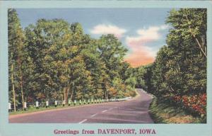 Iowa Greetings From Davenport