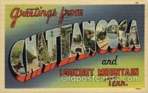 Chattanooga, Tennessee Large Letter Town 1943 light postal marking on front, ...