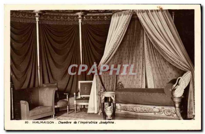 Old Postcard Malmaison Chamber of Empress Josephine