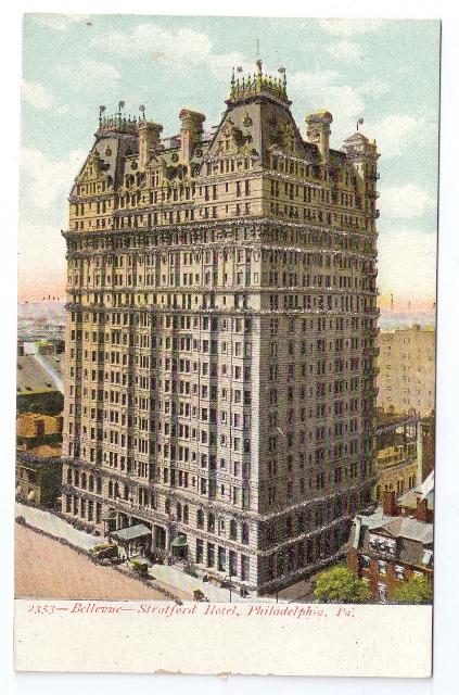 Bellevue Stratford Hotel Philadelphia UND Glitter PC ca 1907