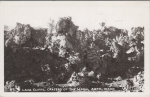 RPPC Postcard Lava Cliffs Craters of the Moon Arco Idaho ID