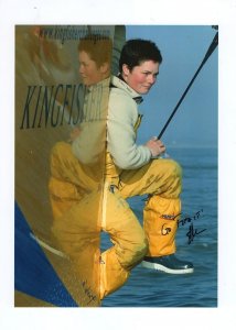 Ellen MacArthur French Yacht Race Kingfisher Reuters 12x8 Hand Signed Press P...
