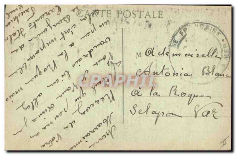 Old Postcard Boat War Truth Breastplate 1st row of French in combat maneuver ...