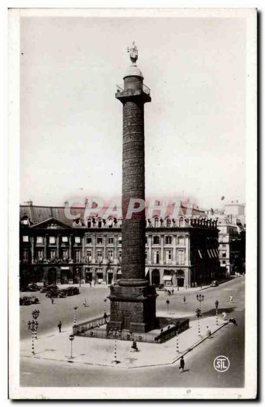 Paris Old Postcard Vendome Column