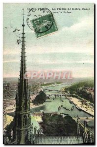 Old Postcard Paris La Fleche From Notre Dame