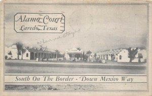 Laredo Texas 1940 Postcard Alamo Court Motel