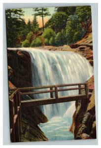 Vintage 1940's Postcard Ramona Falls South Cheyenne Canyon Colorado Springs CO