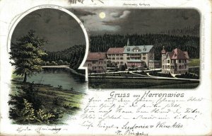 Germany Gruss aus Herrenwies, Herrenwies Kurhaus Litho Postcard 06.88