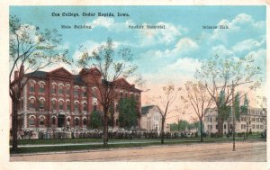 1920 Coe College Sinclair & Science Hall Bldg. Cedar Rapids IA Posted Postcard