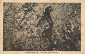 Speleology cave interior Bismarckhohle b. Forsthaus Rinnenbrunn Germany