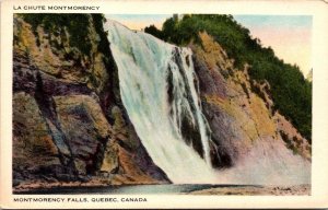 VINTAGE POSTCARD MONTMORENCY FALLS QUEBEC CITY c. 1930-1935 WHITE BORDER