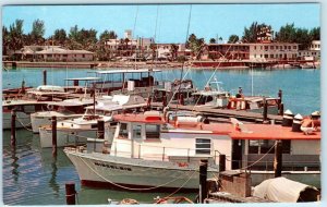 CLEARWATER, Florida  FL   Boats CLEARWATER MARINA  ca 1960s (PM 1982) Postcard