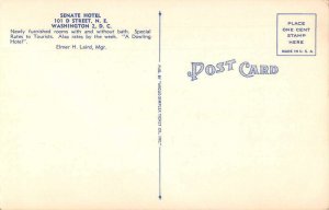 Washington DC Senate Hotel Linen Vintage Postcard AA29395
