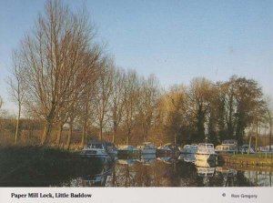 Boat Ship at Paper Mill Lock Little Baddow Essex Postcard