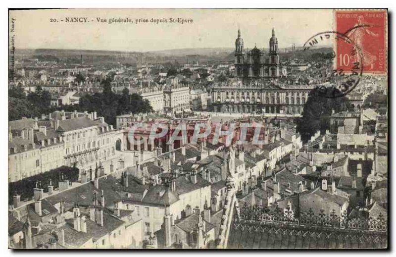 Old Postcard Nancy General view taken from St Epvre