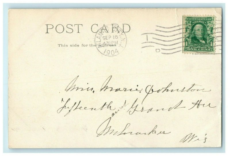 1904 The Chalfonte Hotel Atlantic City New Jersey NJ Posted Antique Postcard 