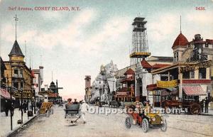 Surf Avenue Coney Island, NY, USA Amusement Park Writing on back 