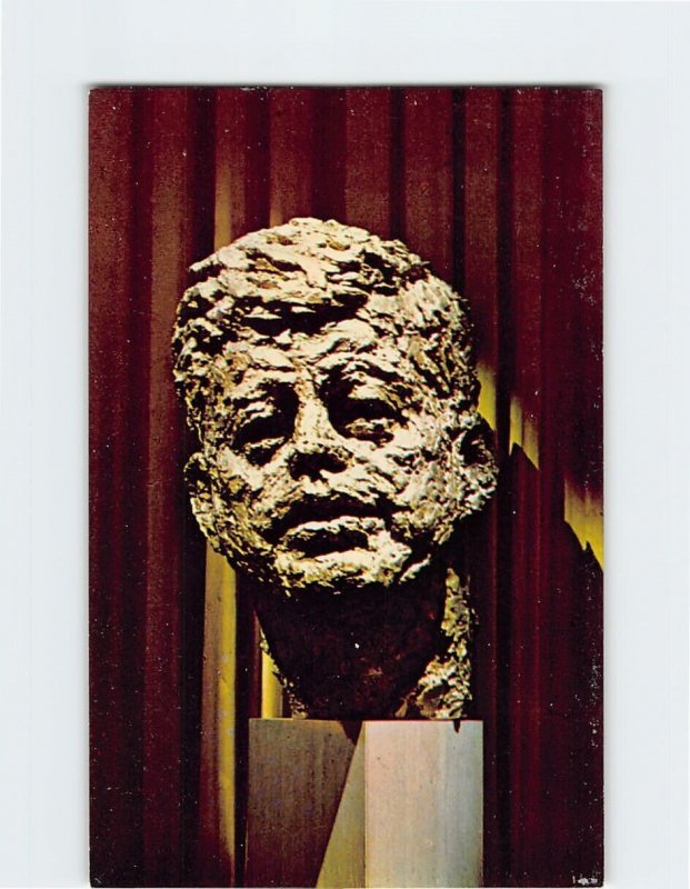 Postcard Bronze bust of John F. Kennedy, Grand Foyer, Kennedy Center, D. C.