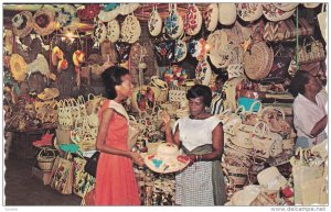 JAMAICA; Straw Section, Victoria Crafts Market, Kingston, West Indies, 40-60s