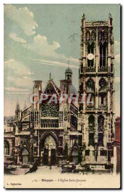 Old Postcard Dieppe Eglise Saint Jacques