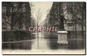 Old Postcard From Paris Floods La Rue Jean Goujon